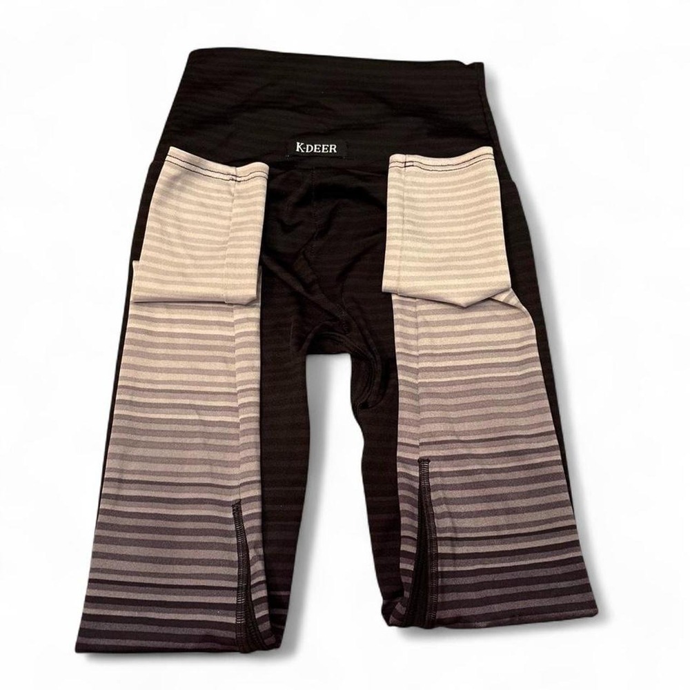 K-DEER "Grace" Signature Ombre Stripe High-Waisted Leggings